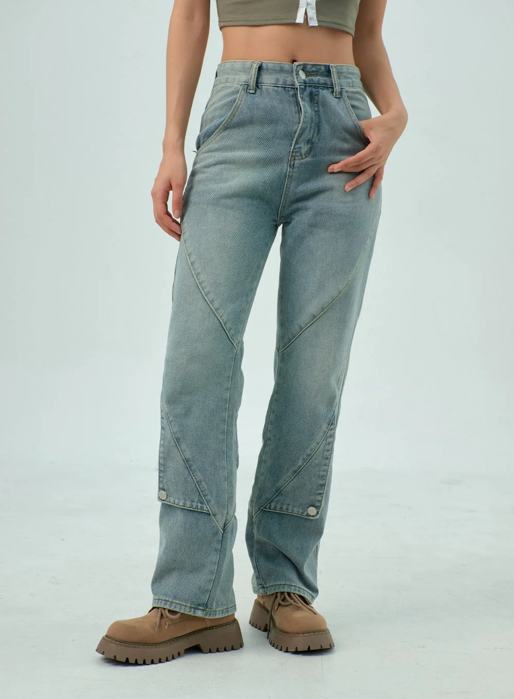 Straight Leg Jeans CY330 - Image 9