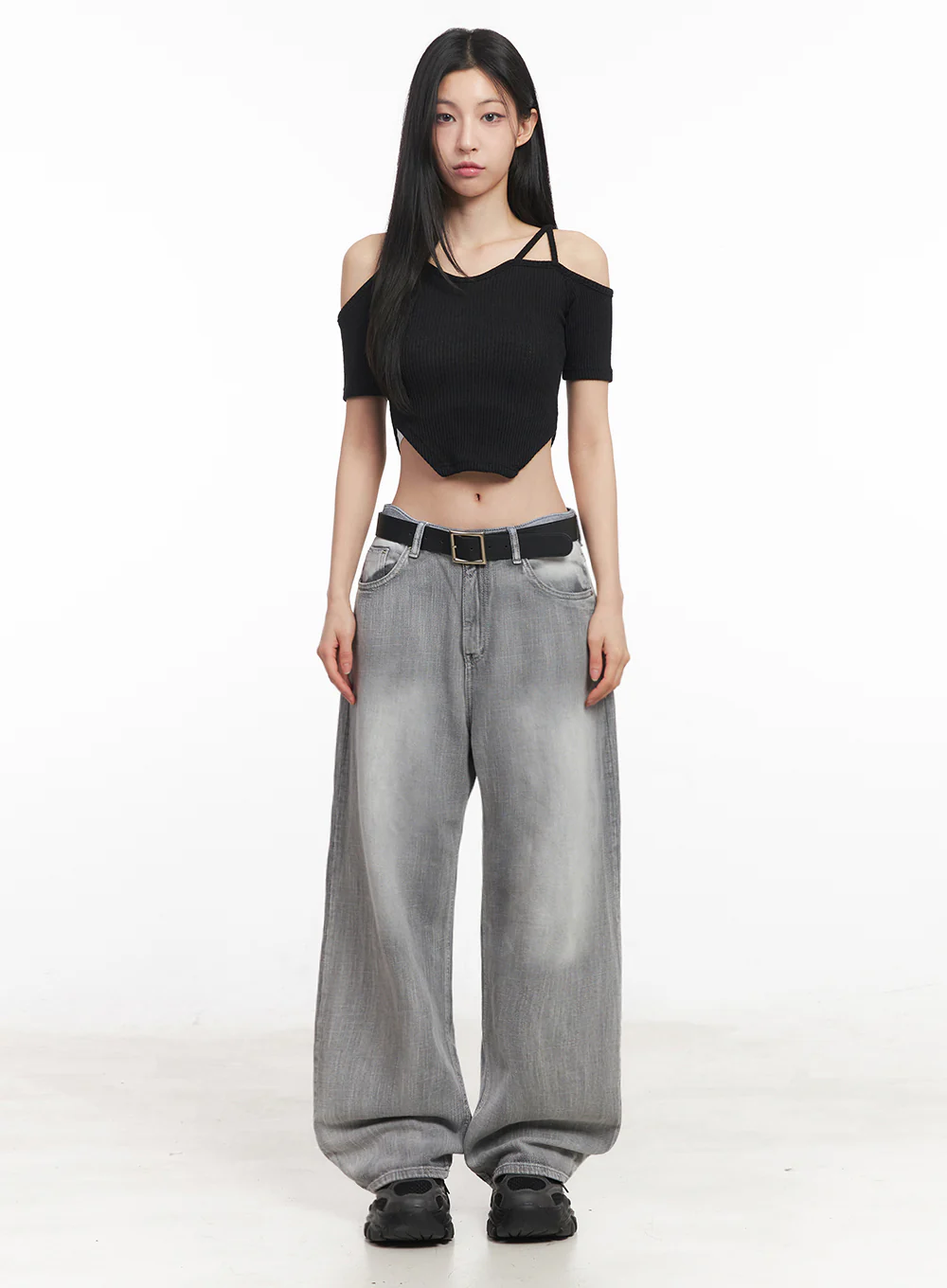 Strappy Off-Shoulder Crop Top IY516 - Image 5