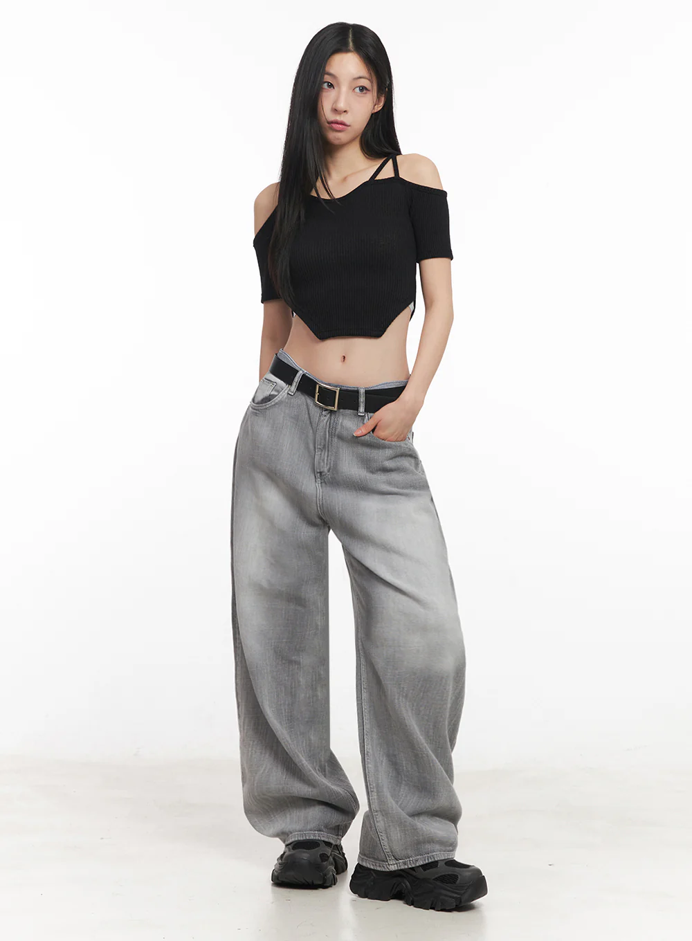 Strappy Off-Shoulder Crop Top IY516 - Image 6