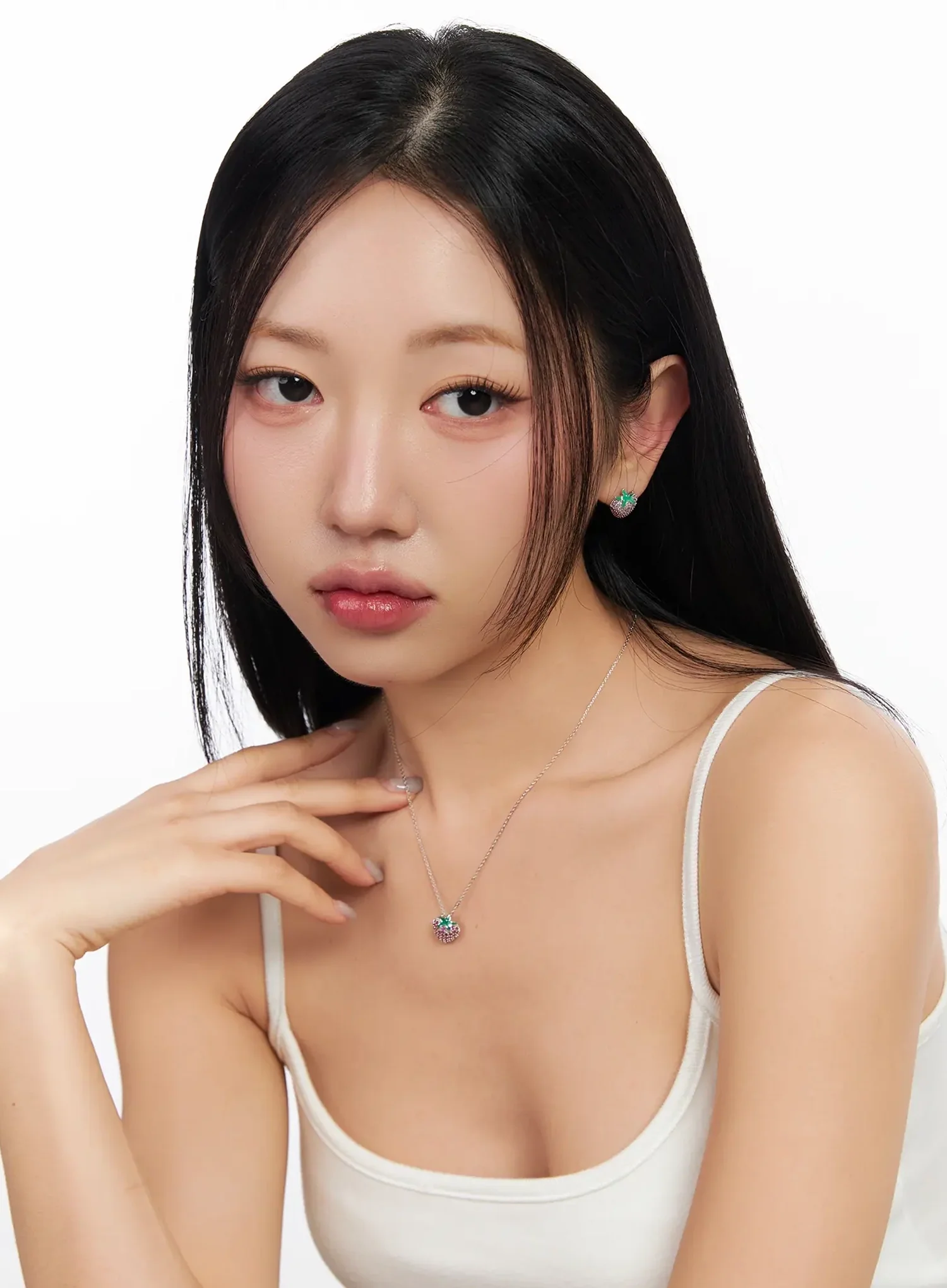 Strawberry Cubic Earrings IM531 - Image 4