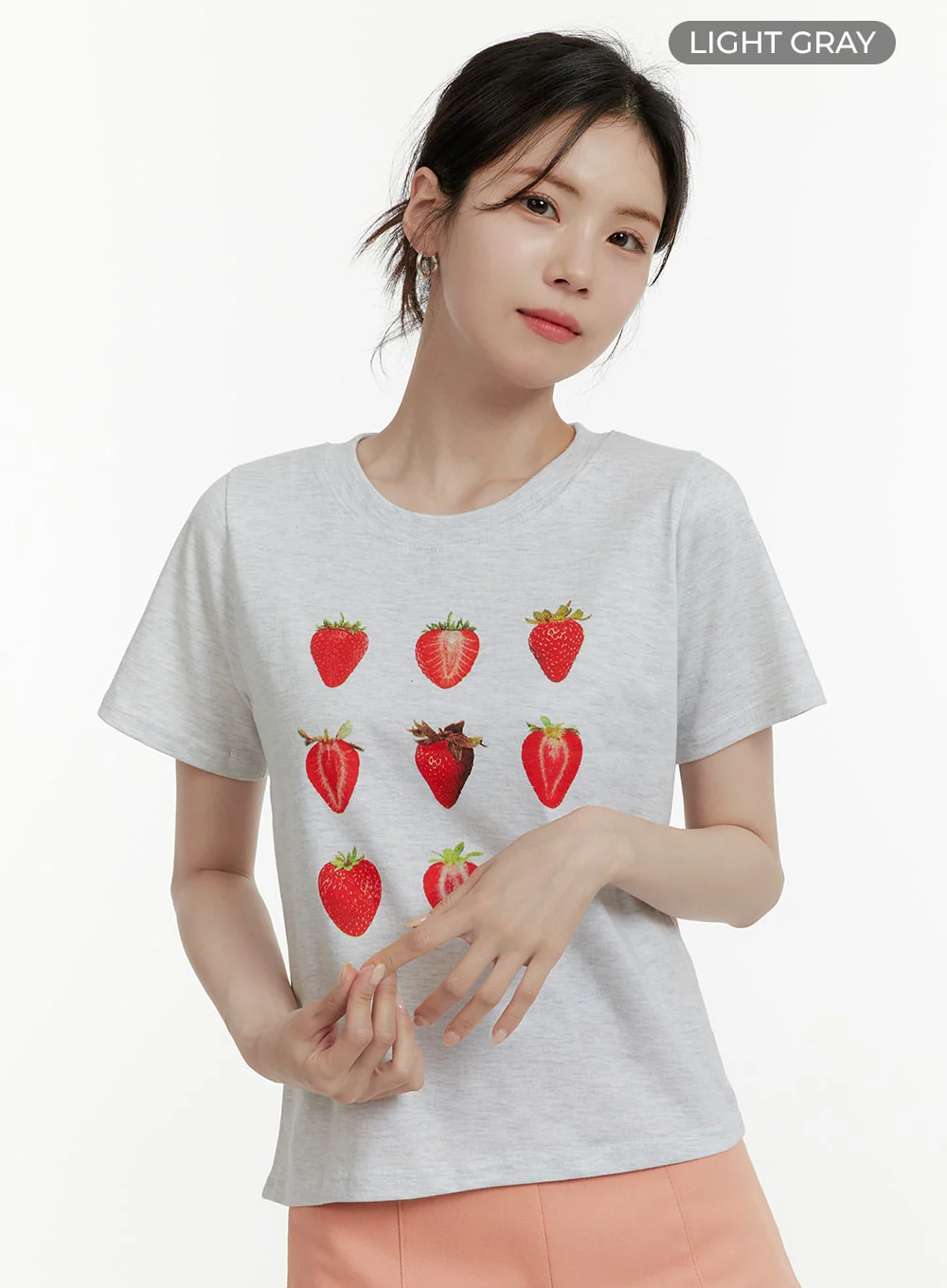 Strawberry Graphic Cotton Tee OA405 - Image 7