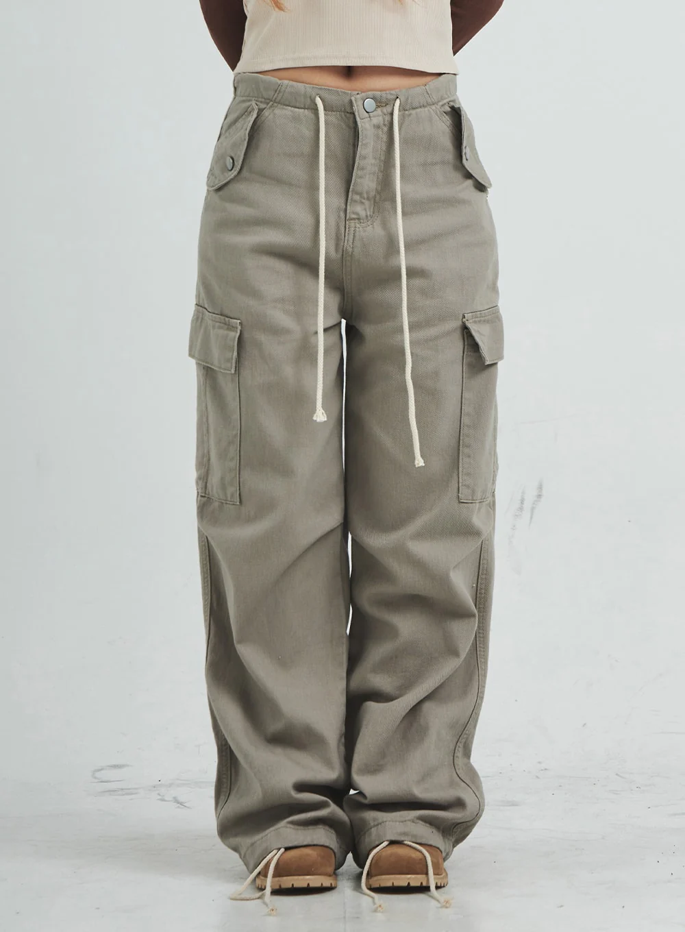 String Cargo Wide Pants CS08 - Image 2