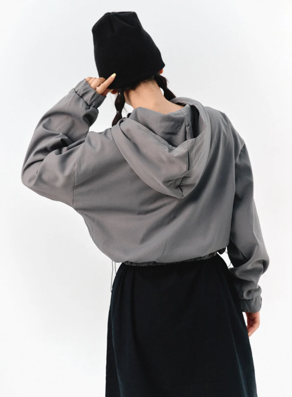 String Detail Hooded Sweatshirt IS304 - Image 10