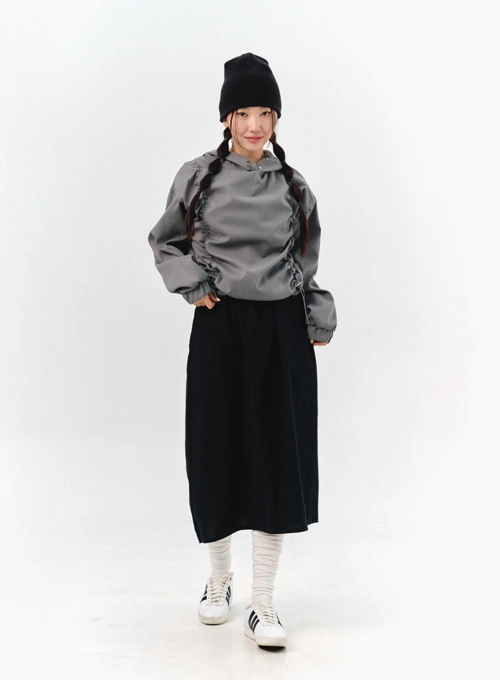 String Detail Hooded Sweatshirt IS304 - Image 4