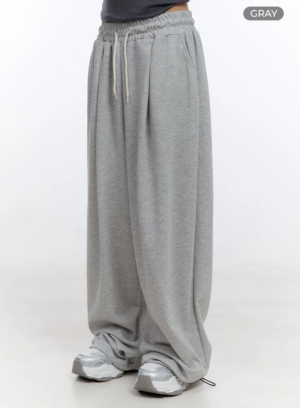 String Pintuck Wide Sweatpants CO419 - Image 7