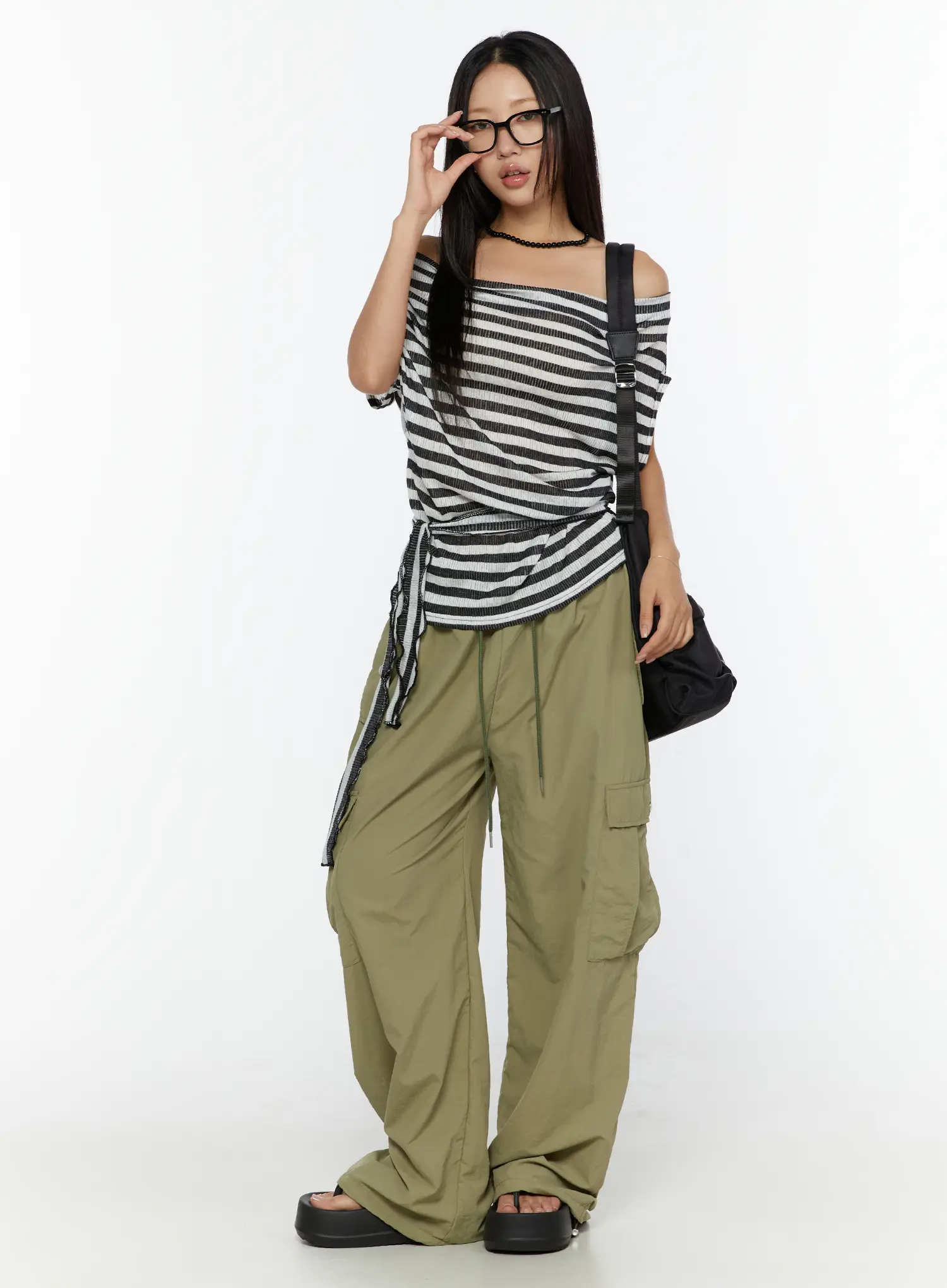 String Pocket Wide Pants CU526 - Image 2