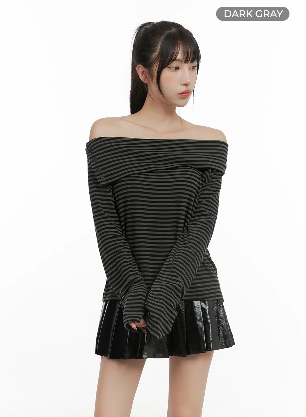 Stripe Off-Shoulder Top CG430 - Image 8