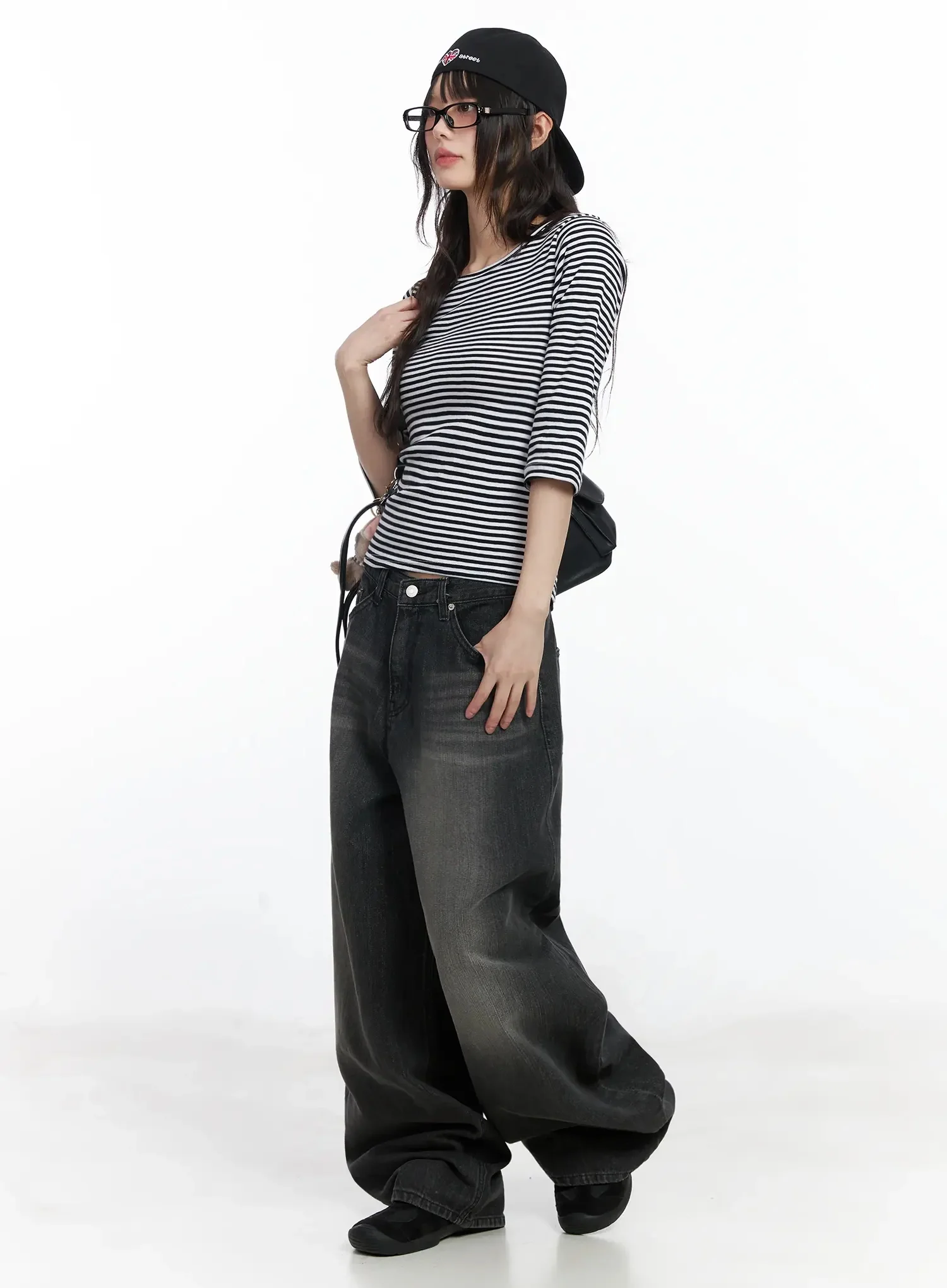 Striped 3/4 Sleeve Top IF505 - Image 5