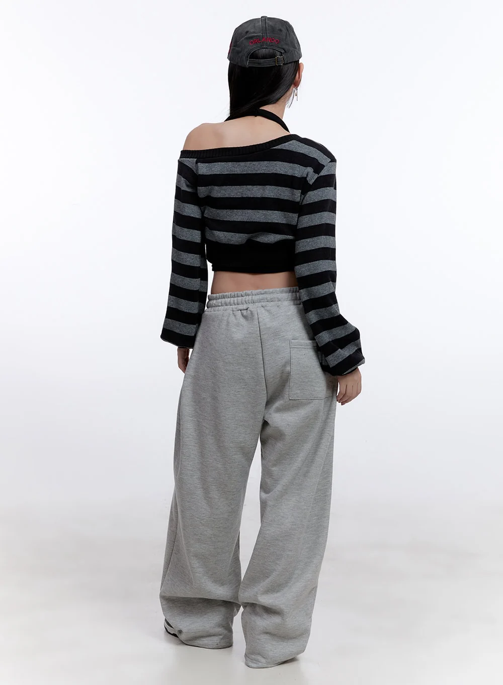 Striped Crop Knit Sweater CJ509 - Image 4