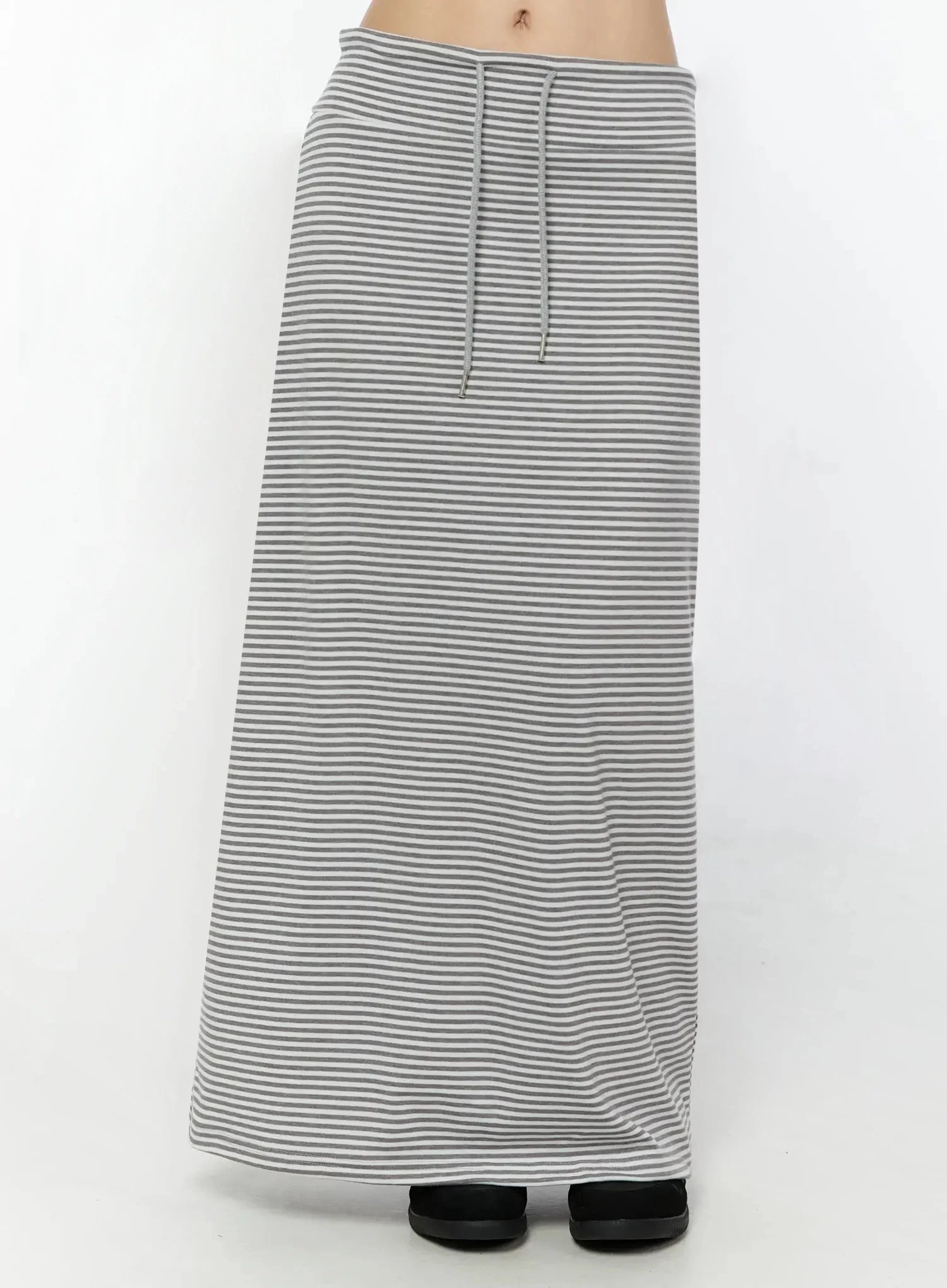 Striped Drawstring Maxi Skirt IU522 - Image 10
