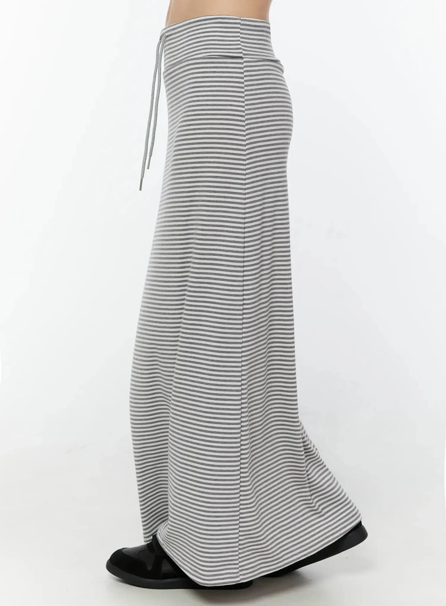 Striped Drawstring Maxi Skirt IU522 - Image 11