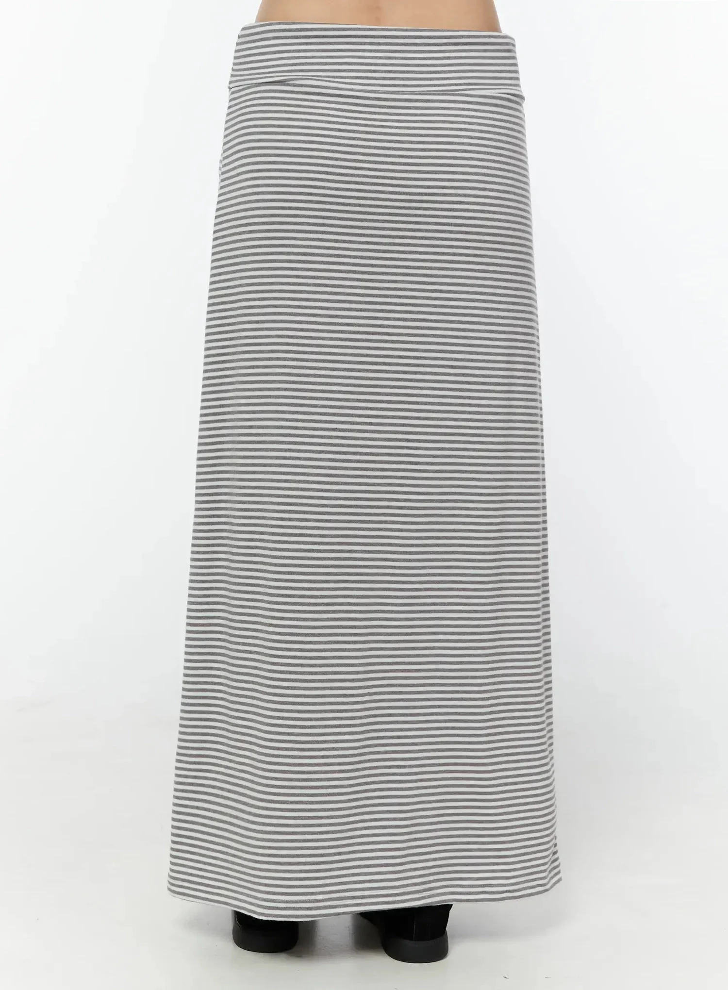 Striped Drawstring Maxi Skirt IU522 - Image 12