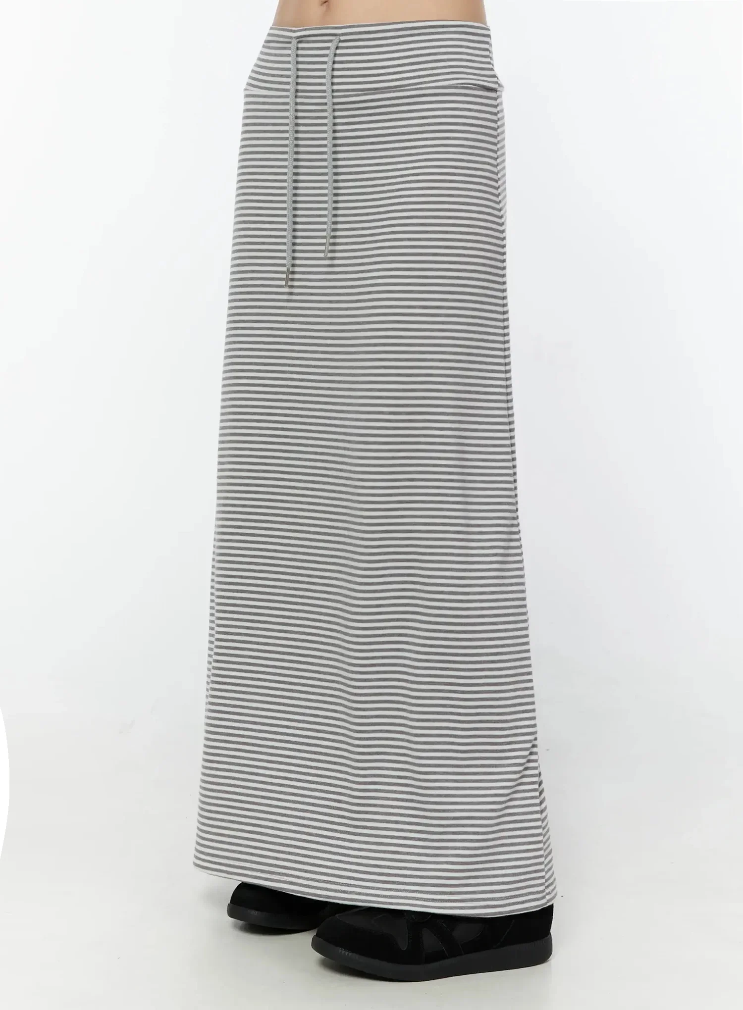 Striped Drawstring Maxi Skirt IU522 - Image 5