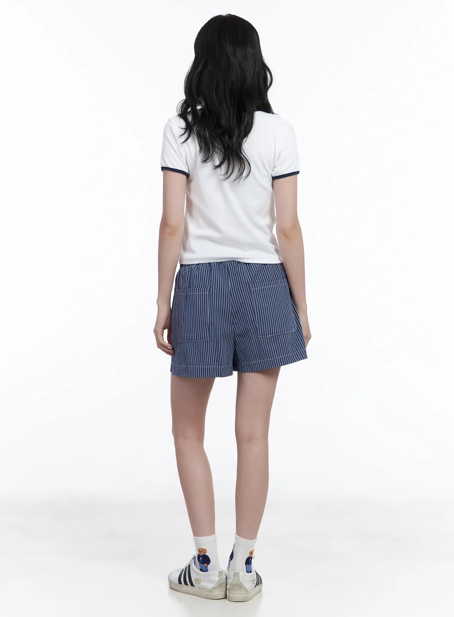 Striped Drawstring Shorts CA509 - Image 6