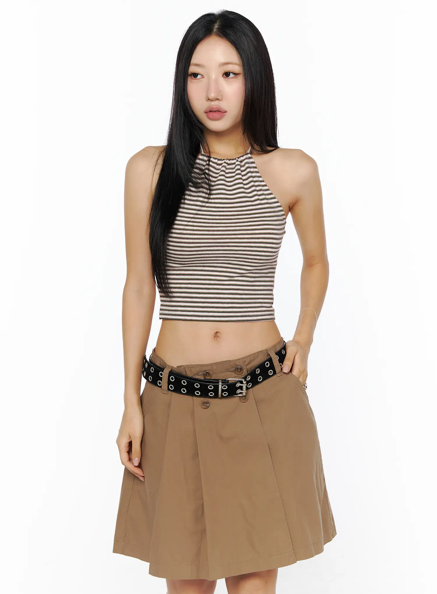 Striped Halter Crop Top CU515 - Image 10