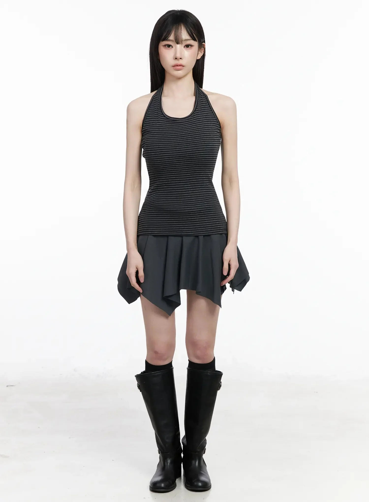 Striped Halter Neck Tank Top IY511 - Image 9