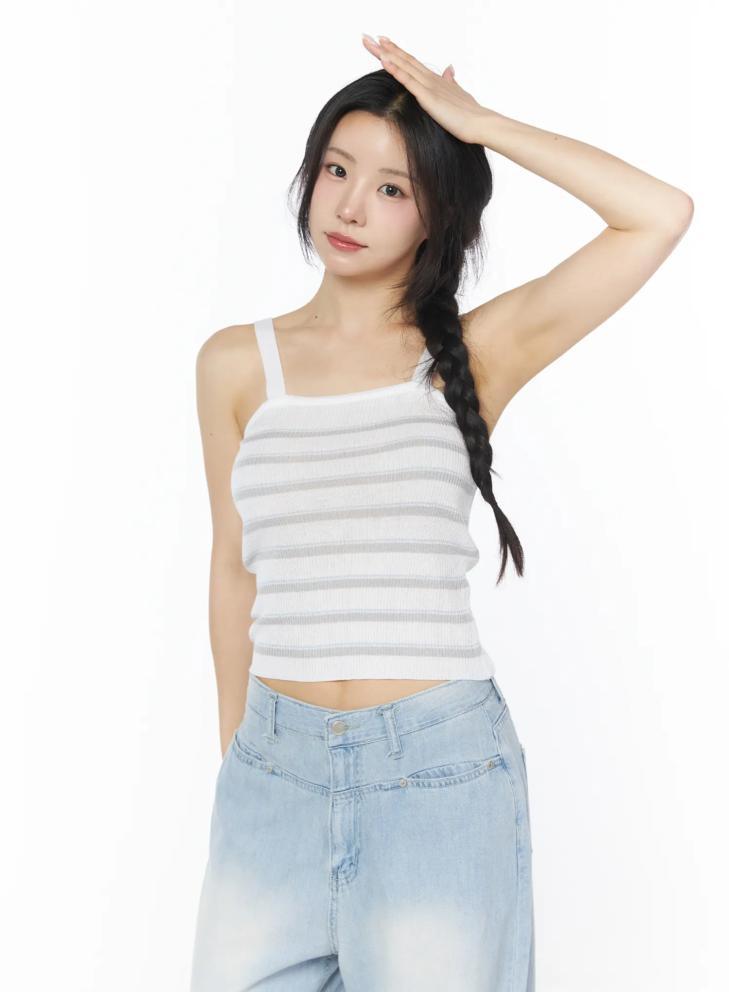 Striped Knit Cami Top CY522 - Image 2