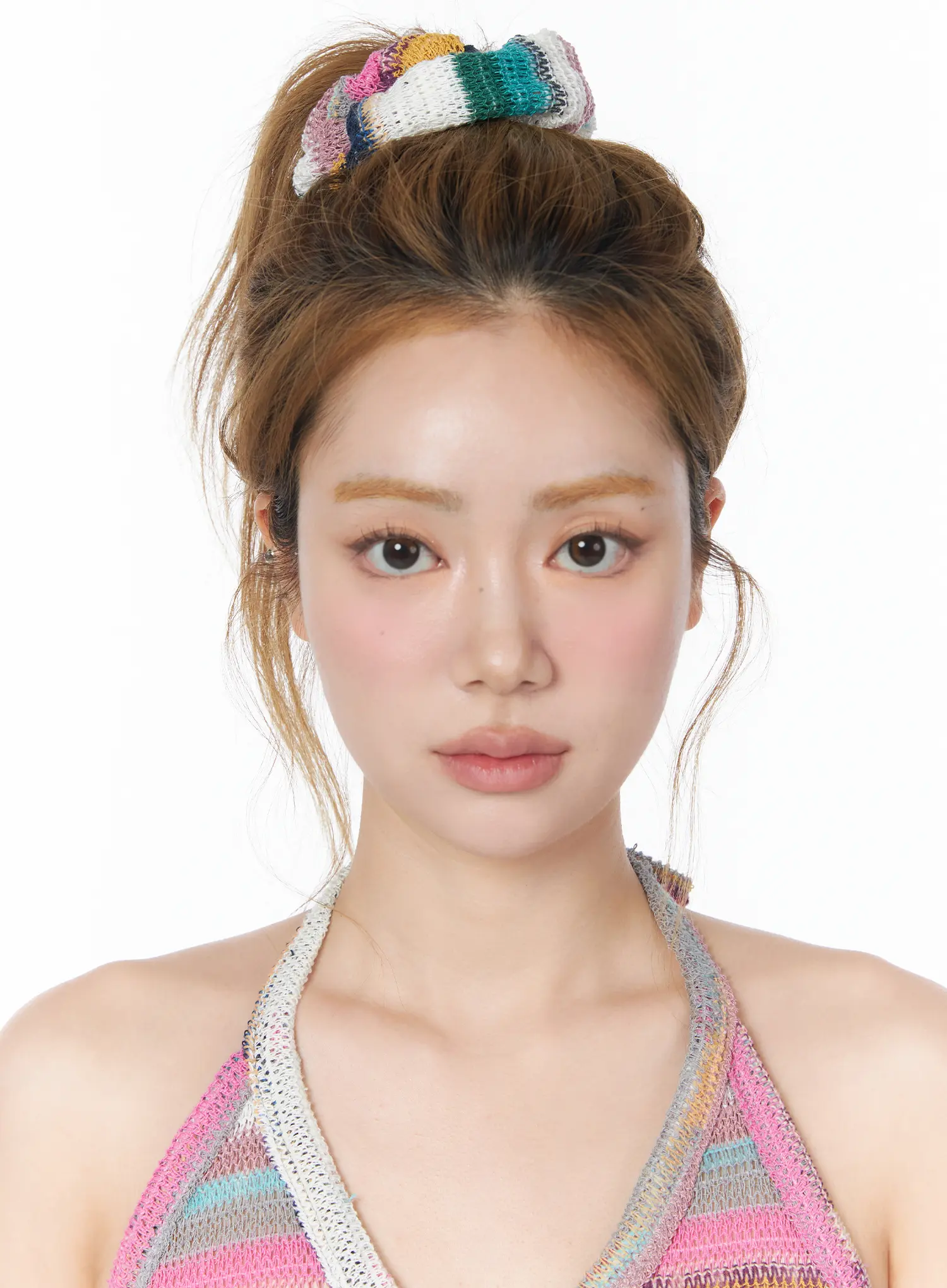 Striped Knit Scrunchie CY506 - Image 8