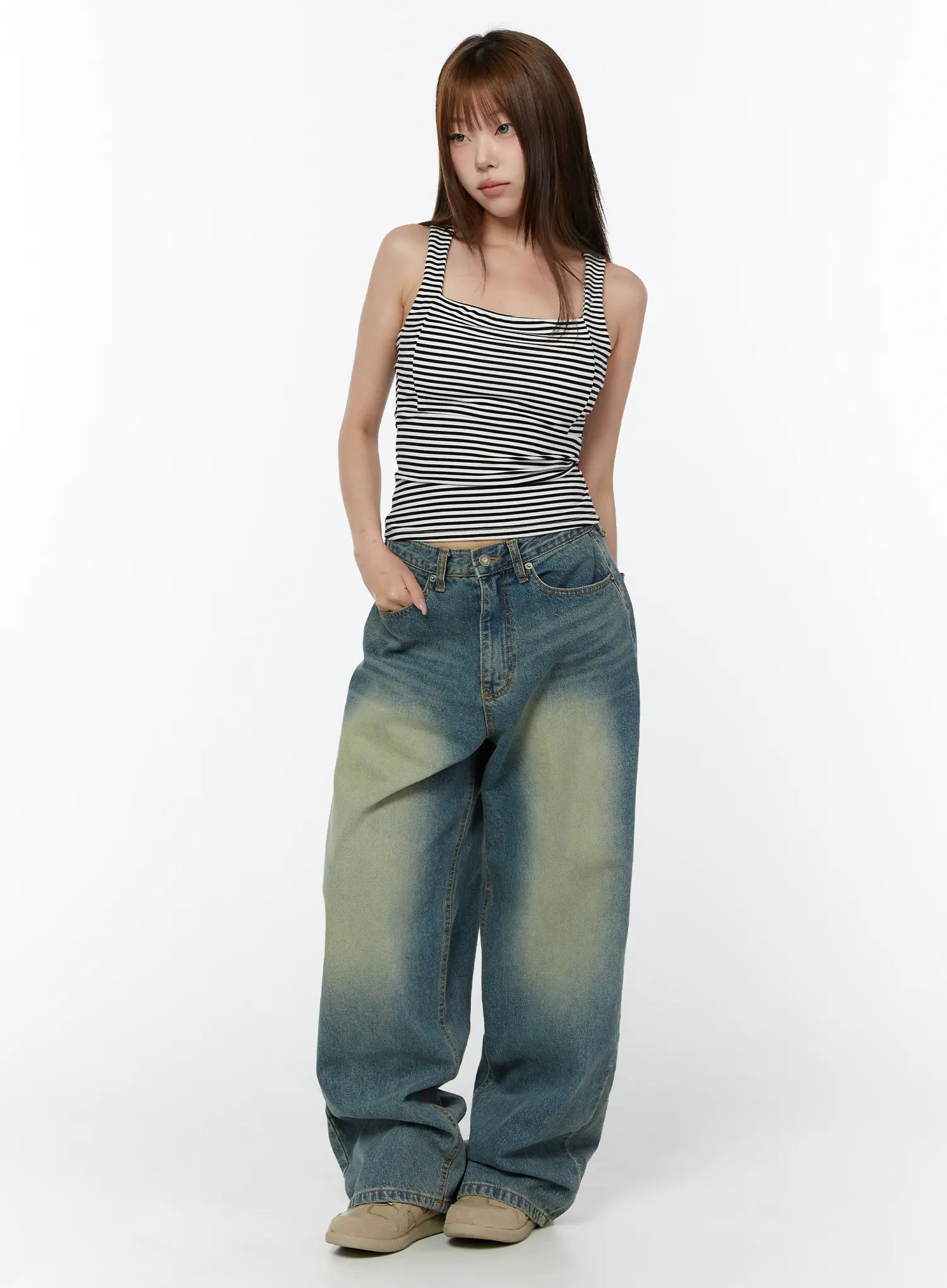 Striped Padded Tank Top CY519 - Image 3