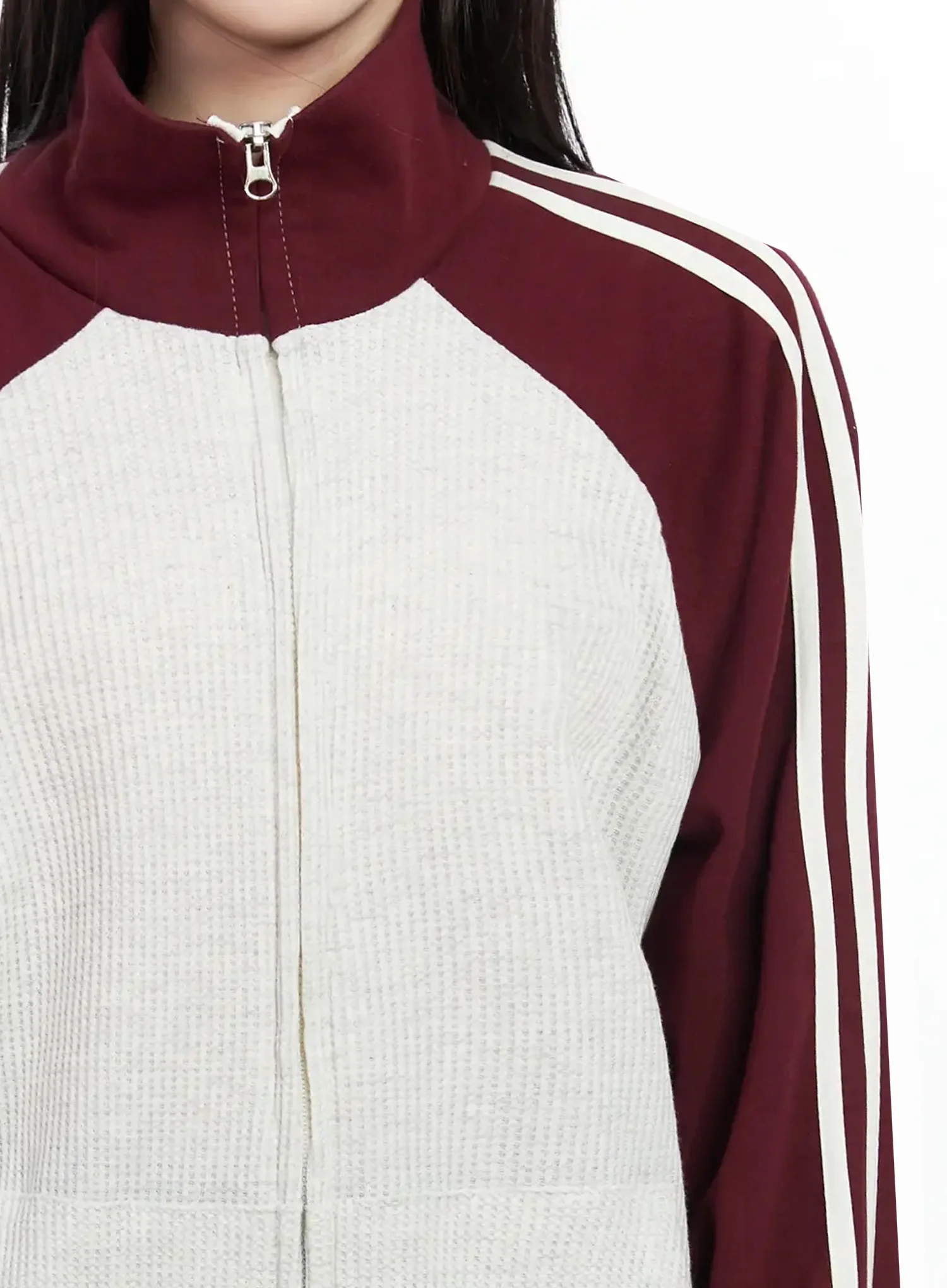 Striped Raglan Track Jacket IJ528 - Image 6