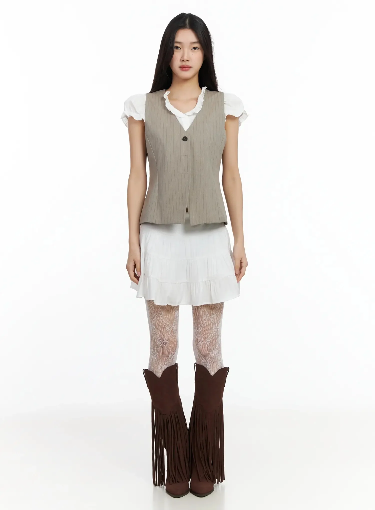 Striped Sleeveless Vest IM530 - Image 11