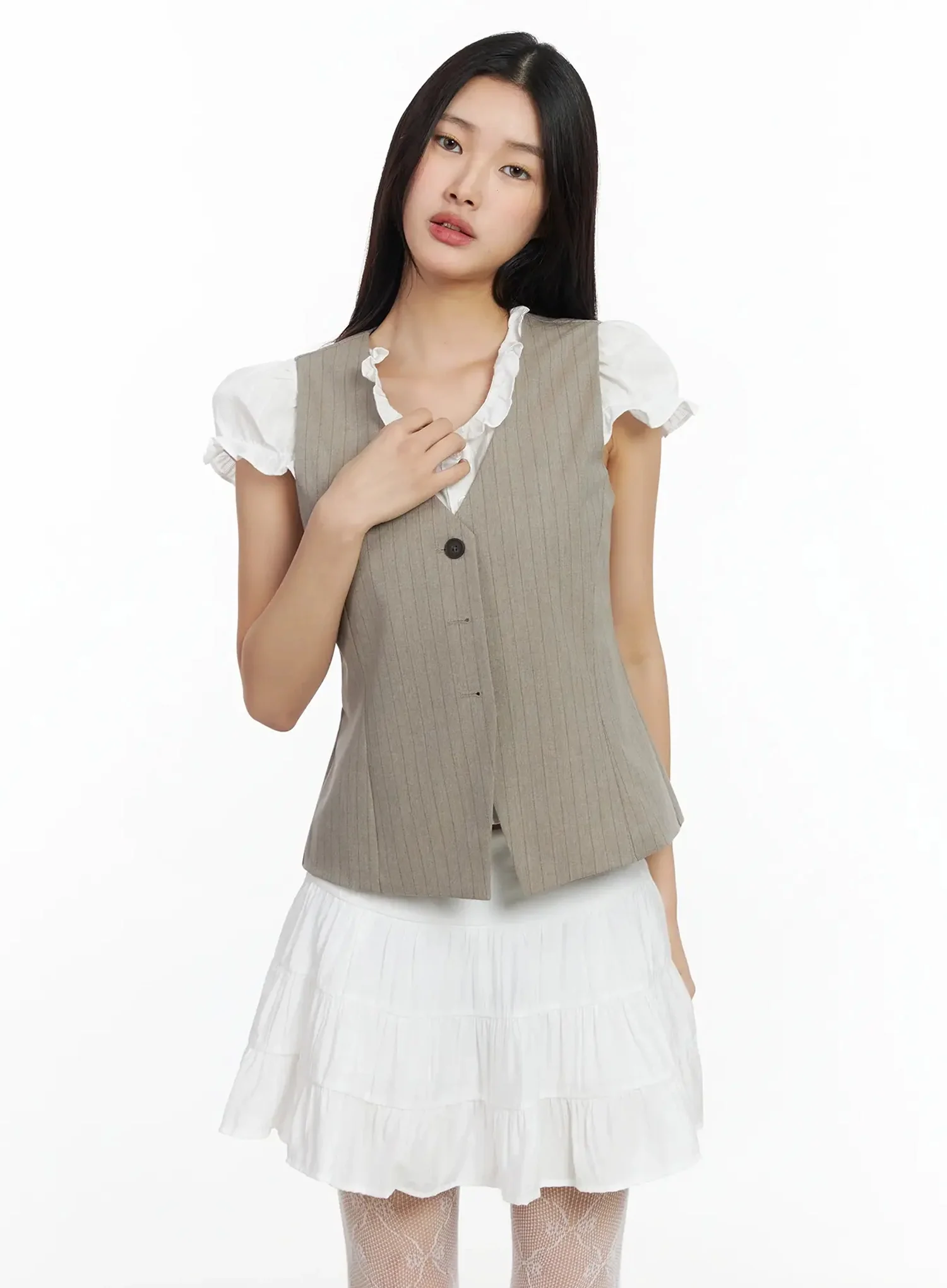 Striped Sleeveless Vest IM530 - Image 8