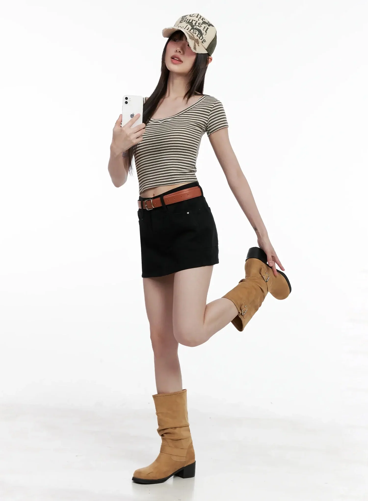 Striped V-Neck Short Sleeve Tee IL531 - Image 14