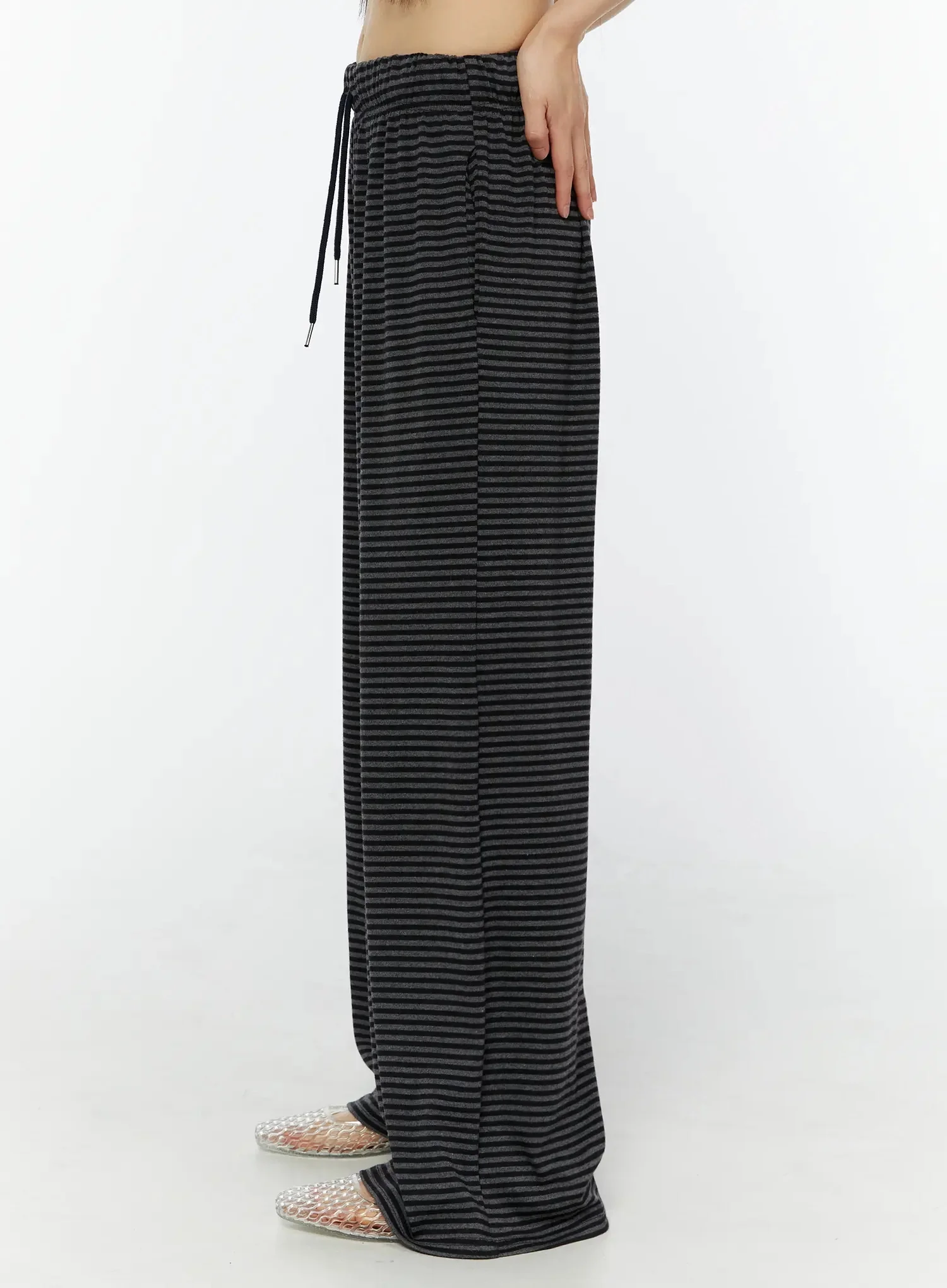 Striped Wide-Leg Sweatpants CU515 - Image 11