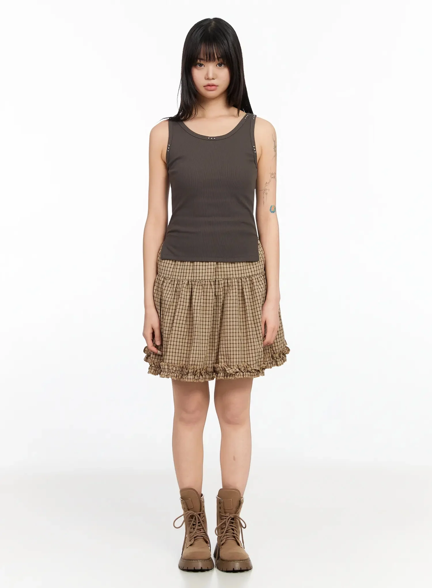Stud Detail Ribbed Tank IA523 - Image 9