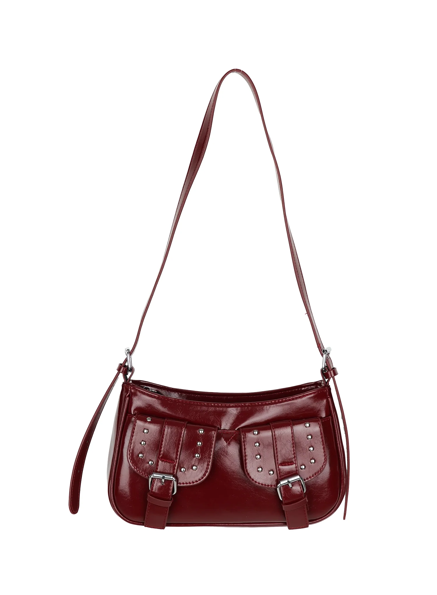 Studded Buckle Double Pocket Purse IY511 - Image 10