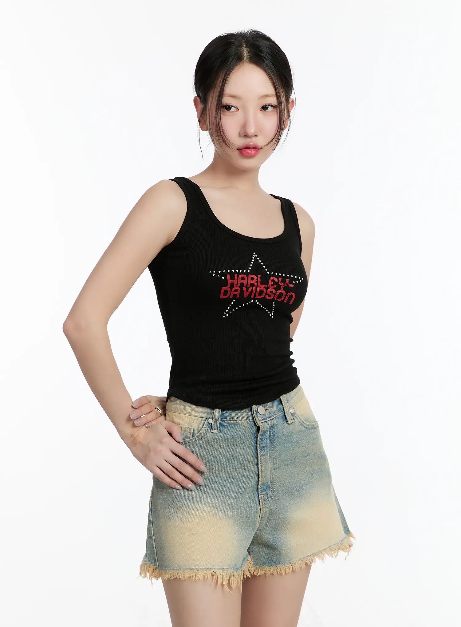 Studded Graphic Crop Top CM511 - Image 2