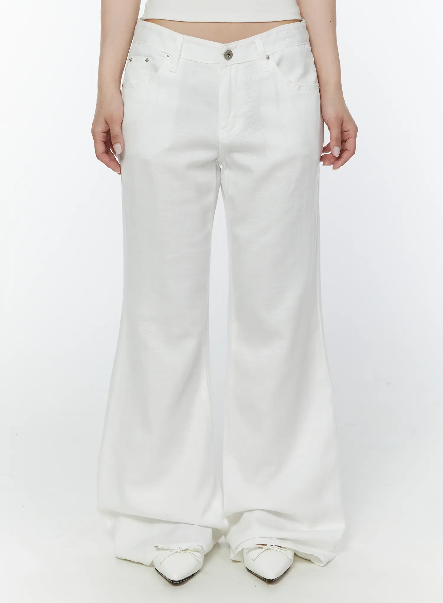 Summer Cotton Bootcut Pants IY507