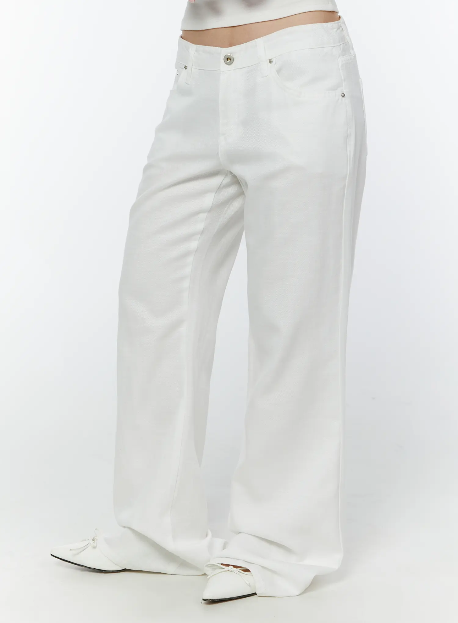 Summer Cotton Bootcut Pants IY507 - Image 5