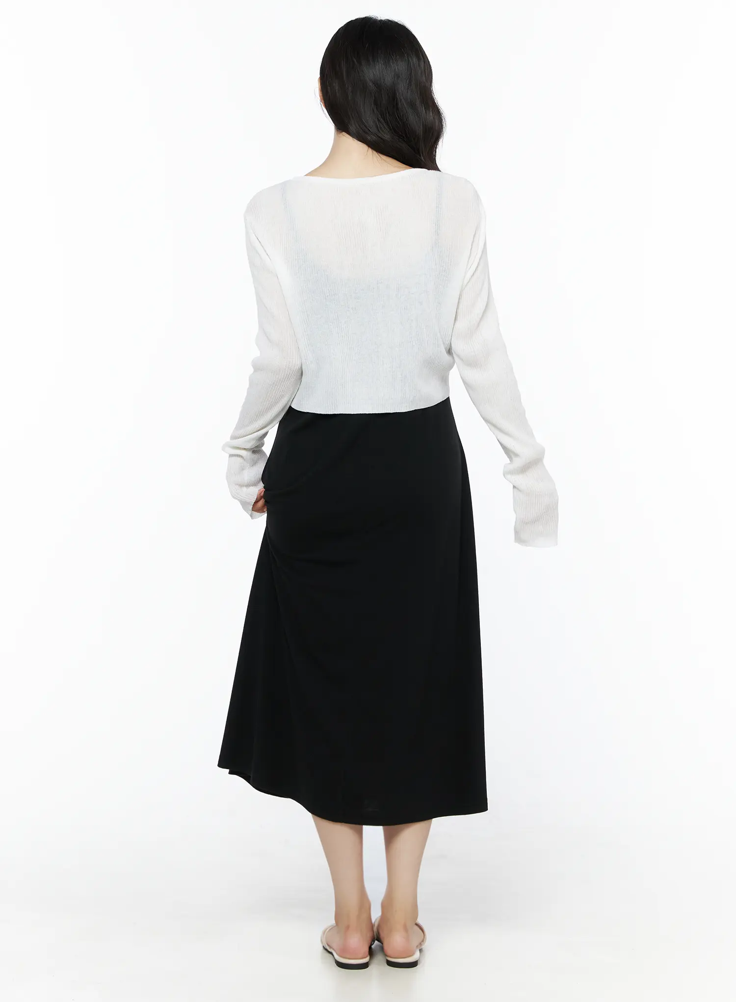 Summer Ribbed Crop Cardigan IU525 - Image 7