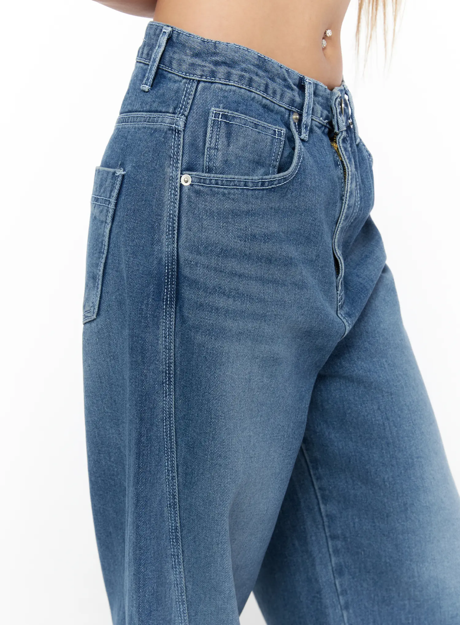 Suna Washed Wide Leg Jeans CU523 - Image 8