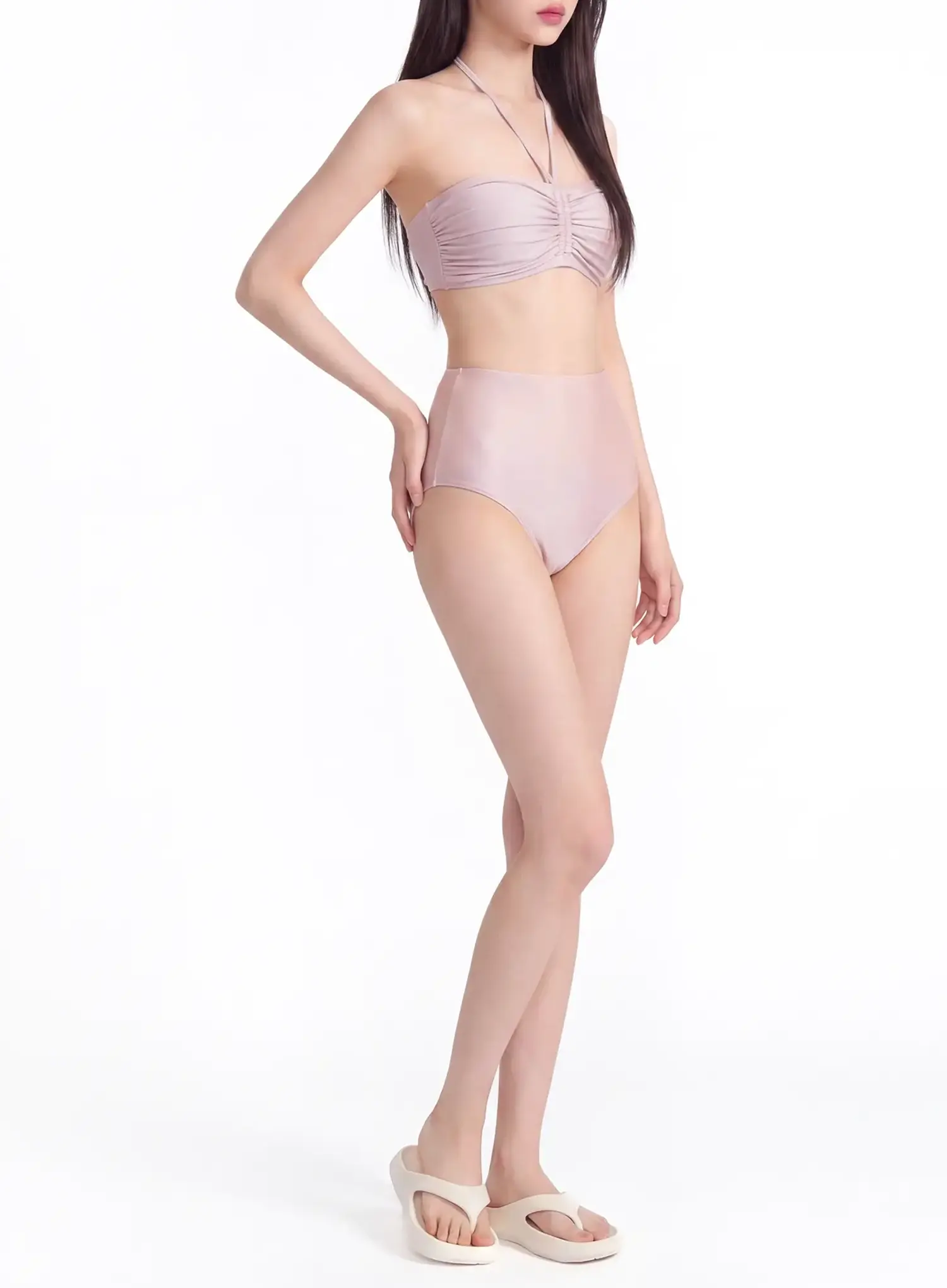 Sweet Shimmer Ruched Bikini Set IY514 - Image 3
