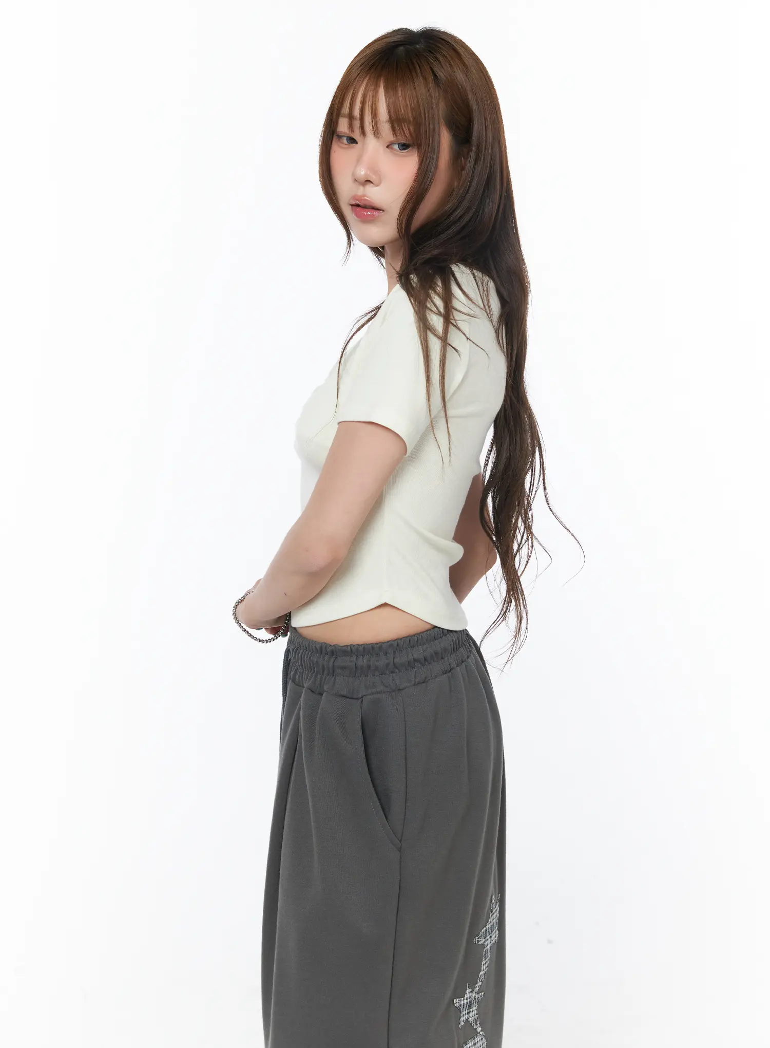 Sweetheart Neck Ruched Tee CY529 - Image 6