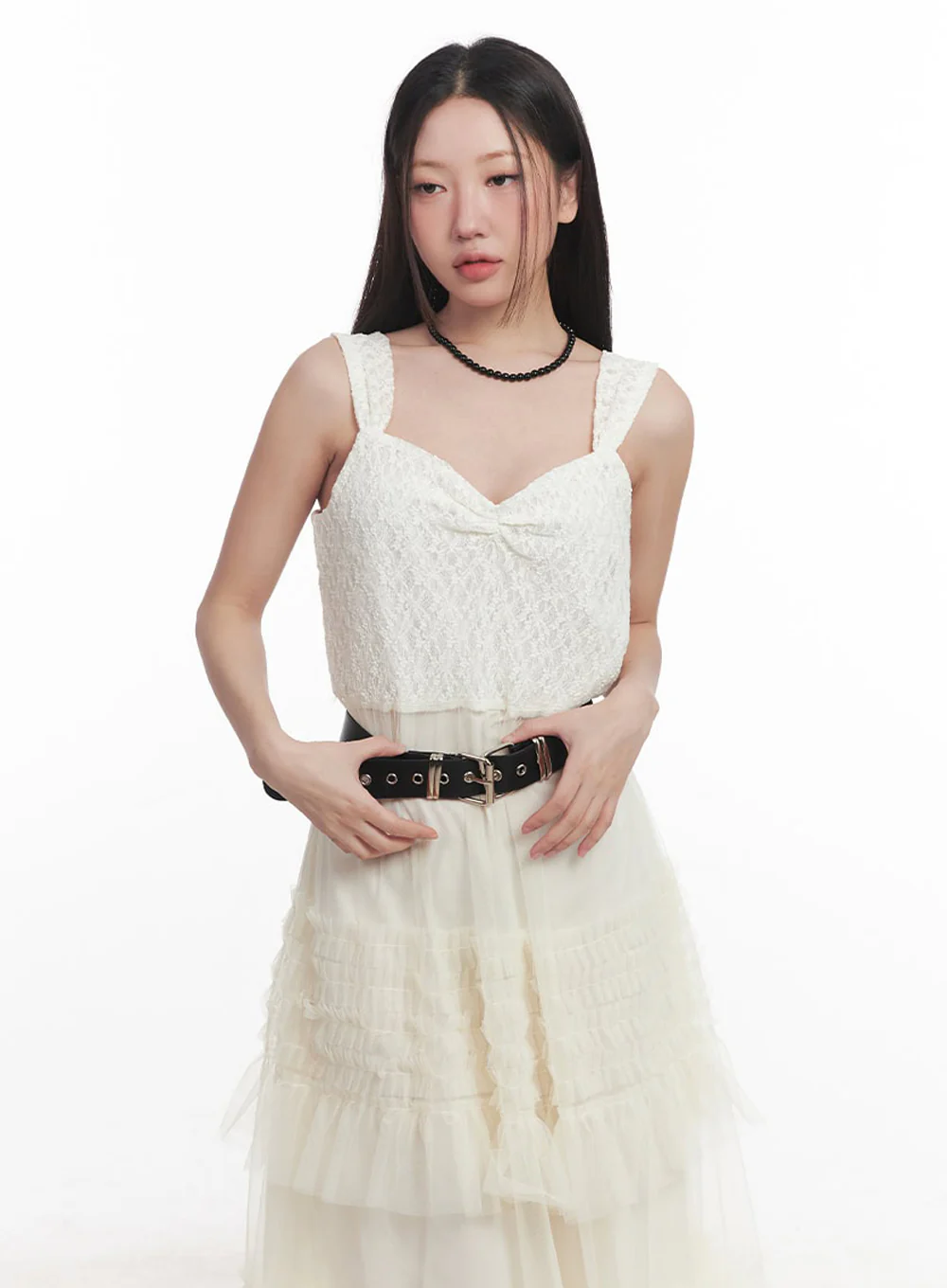 Sweetheart Ruffle Lace Maxi Dress IM528 - Image 6