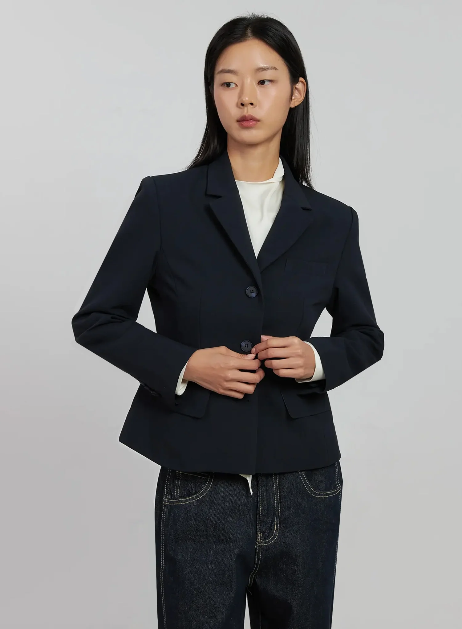 Tailored Single-Button Jacket IJ509 - Image 5
