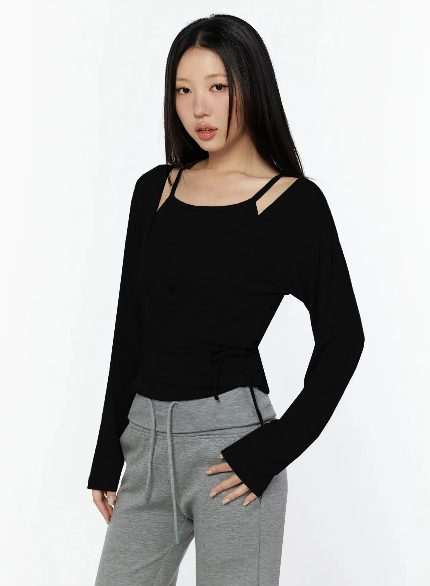 Tank And Layered Wrap Cardigan IU524 - Image 15