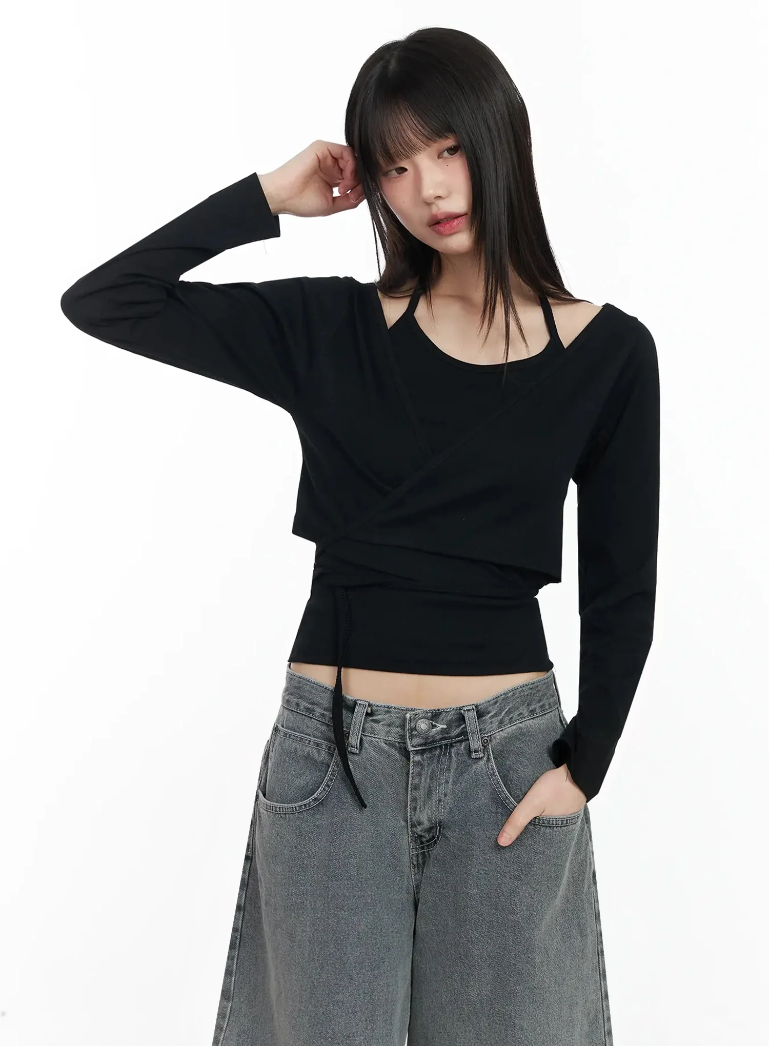 Tank and Wrap Cardigan Set IM530 - Image 3