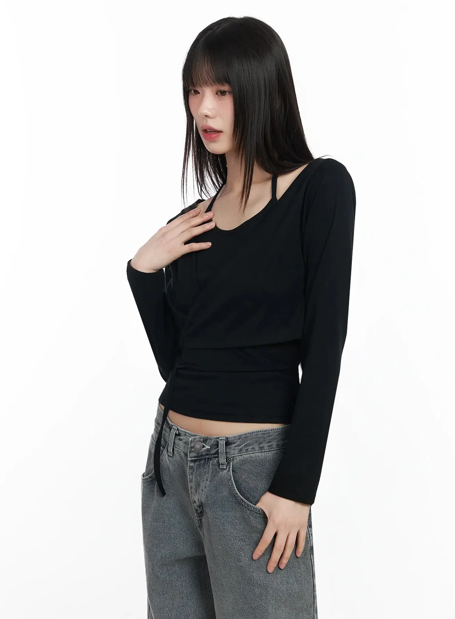 Tank and Wrap Cardigan Set IM530 - Image 7
