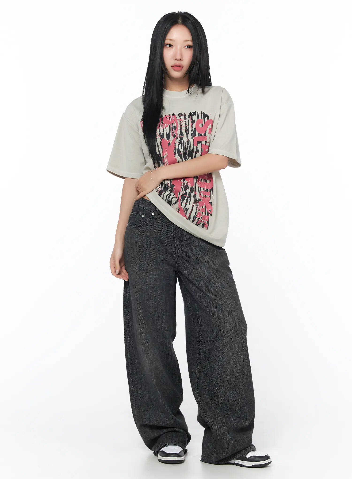 Tanya Baggy Dark Jeans CY513 - Image 5
