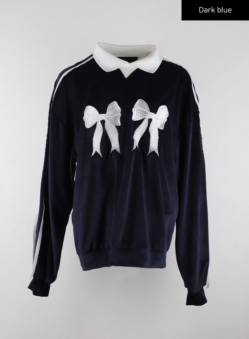Terry Collar Double Ribbon Sweatshirt CD319 - Image 9