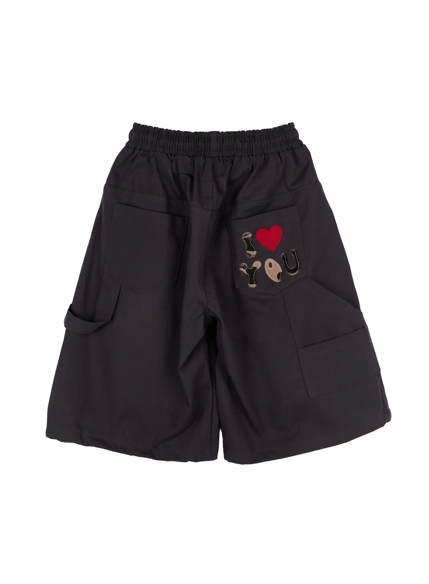 Text Embroidered Bermuda Shorts CA520 - Image 16
