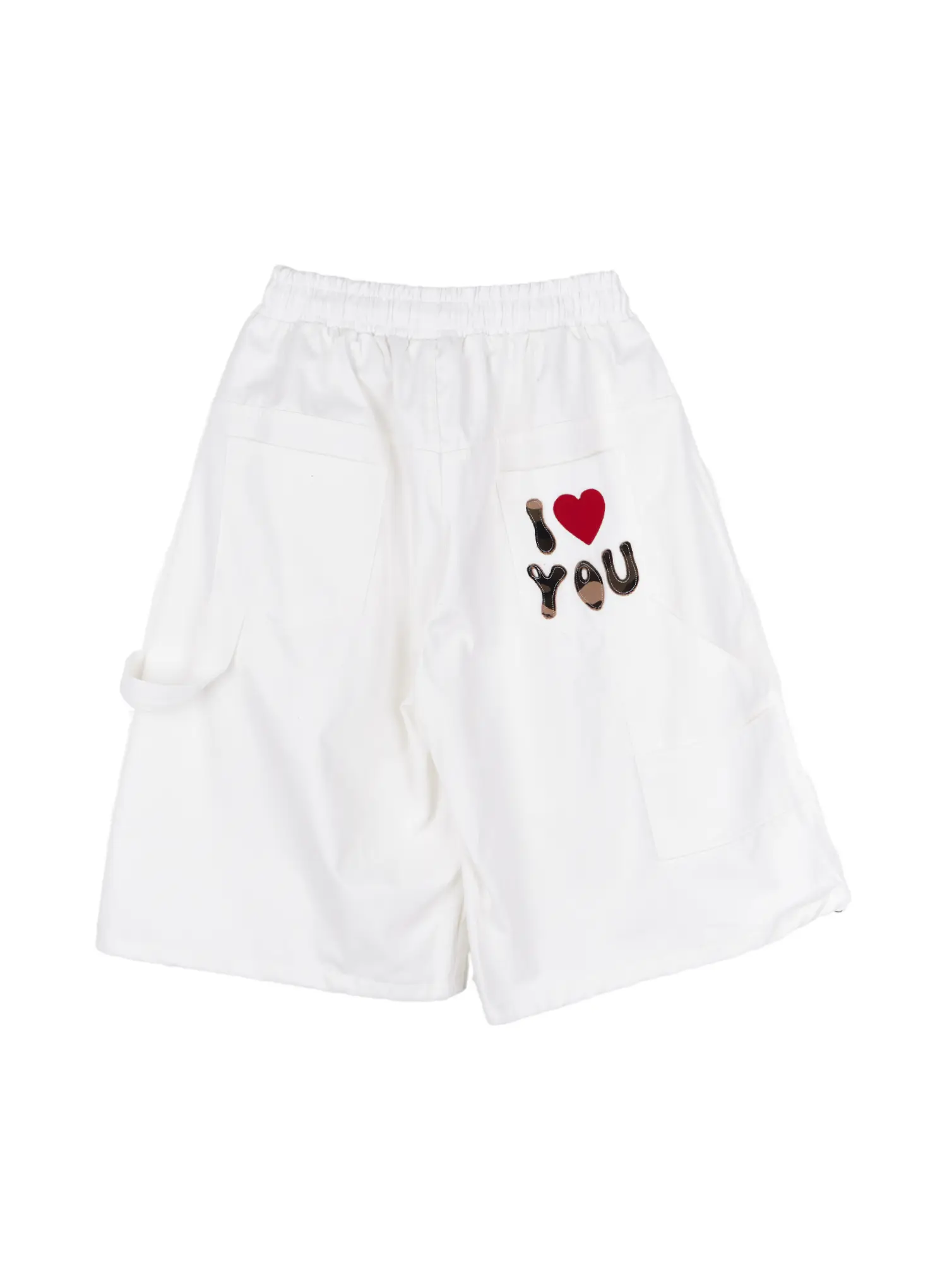 Text Embroidered Bermuda Shorts CA520 - Image 18
