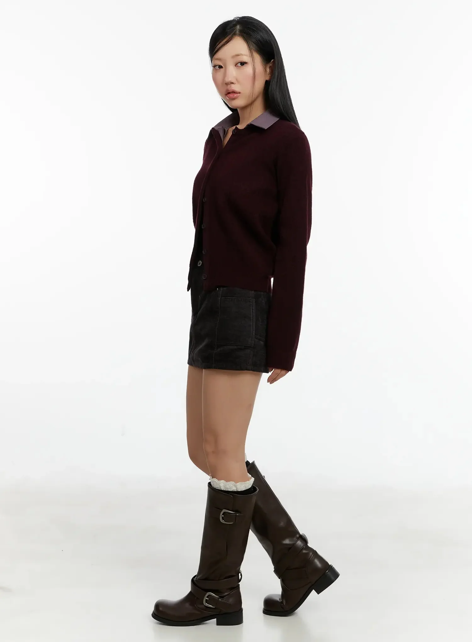 Textured Mini Skirt ID525 - Image 4