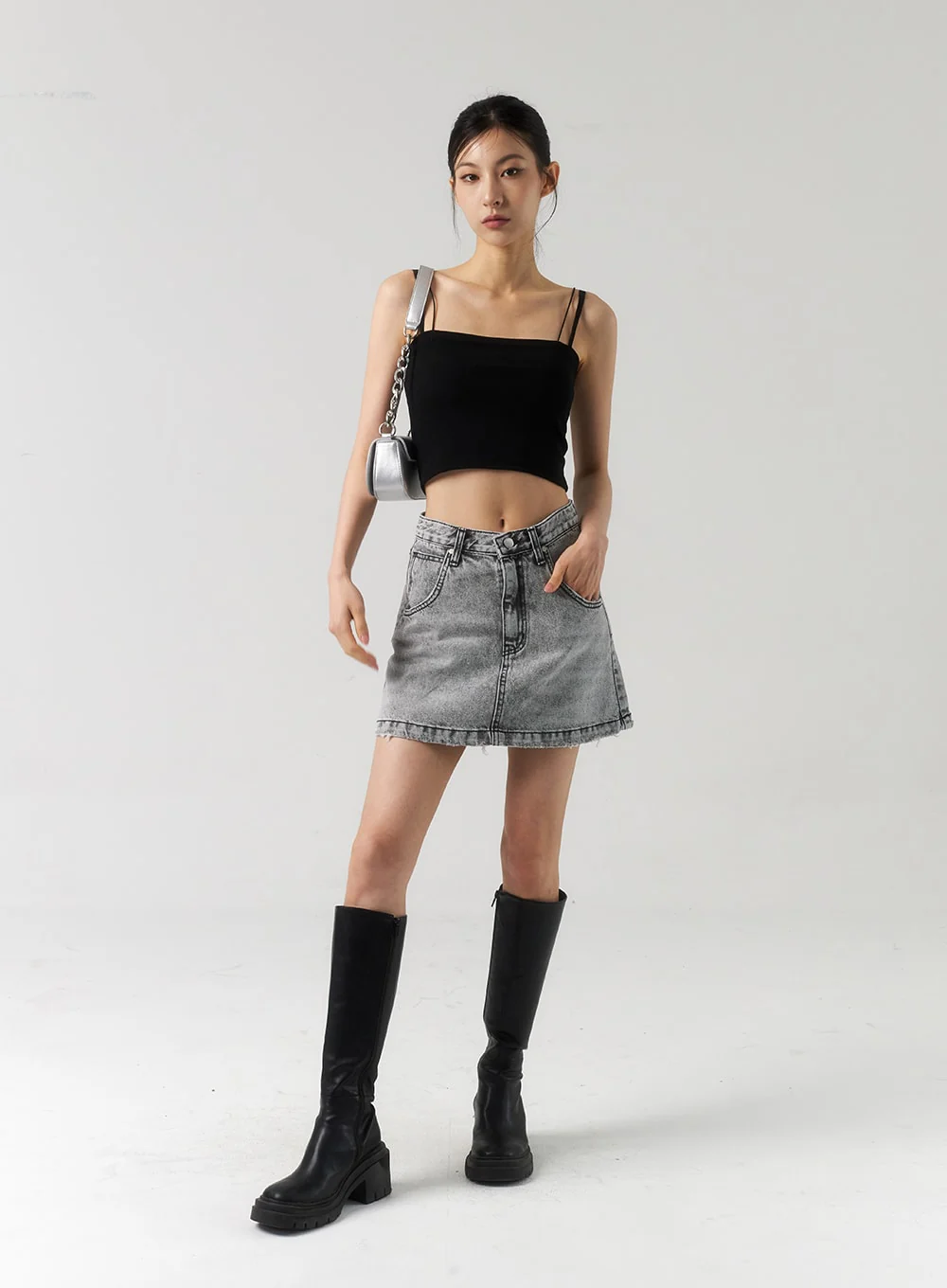 Thin Strap Cropped Top CU320 - Image 13