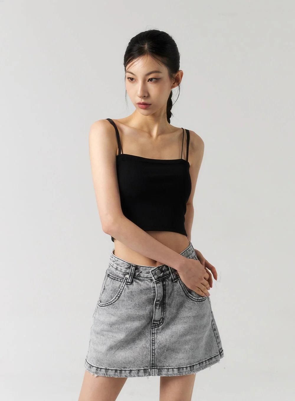 Thin Strap Cropped Top CU320 - Image 9