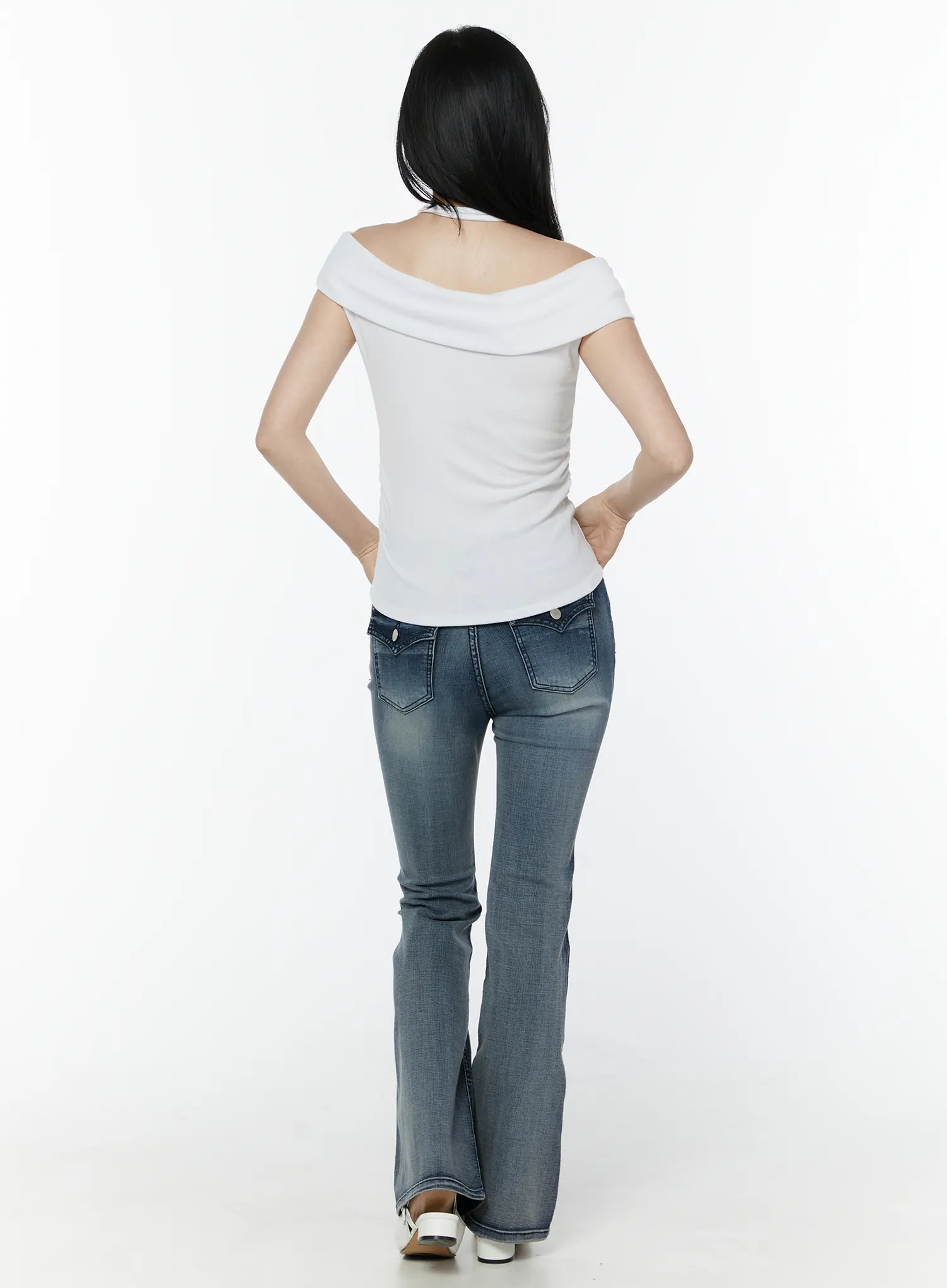 Tie Detail Off-Shoulder Top IU505 - Image 10